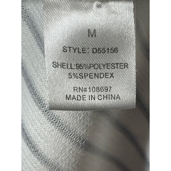 Alice Blue Stitch Fix Fit Flare Dress Mini White Black Stripe Size Medium - Picture 4 of 5